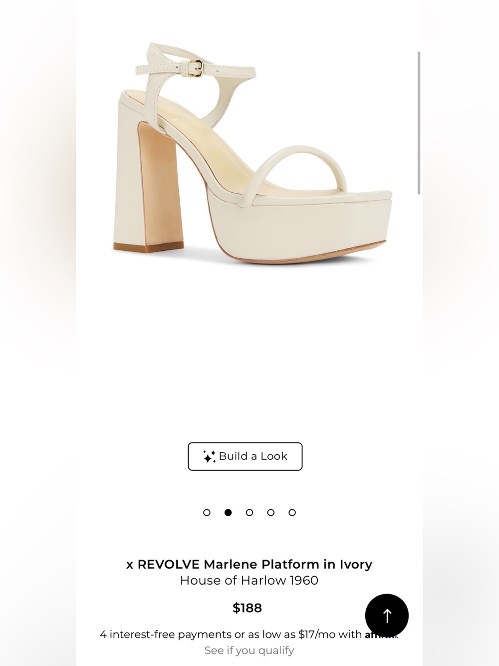 House of Harlow 1960 Platform Sandal in Ivory Cream